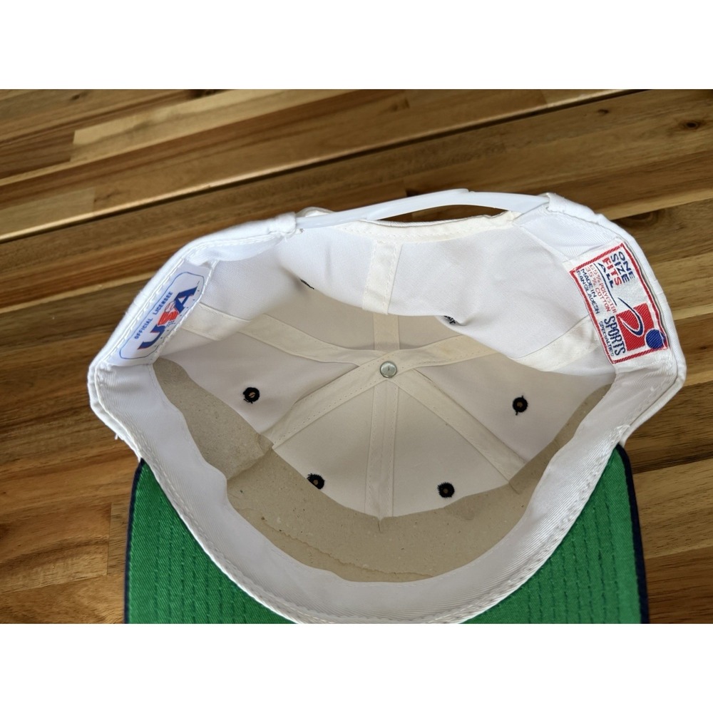 Vtg 1990s Sports Specialties USA Baseball White & Navy Blue MLB Snapback Hat Cap - Picture 3 of 7